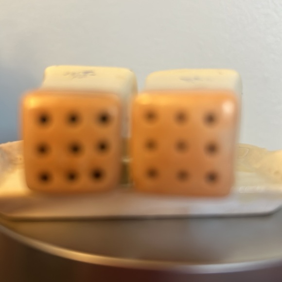 Floral Porcelain Salt and Pepper Shakers with Tray Japan/H Kato - Picture 5 of 7